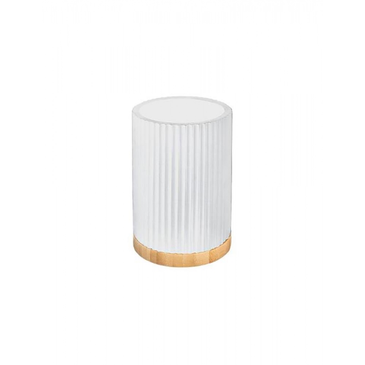 ΠΟΤΗΡΙ ΜΠΑΝΙΟΥ ΛΕΥΚΟ NATUREO Bamboo Φ7*10.5Υ