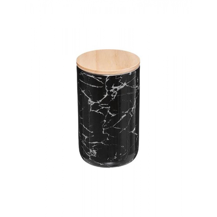 ΒΑΖΟ ΑΠΟΘΗΚΕΥΣΗΣ MARBLE ΜΑΥΡΟ Ξύλο Φ10.5*13.5Υ
