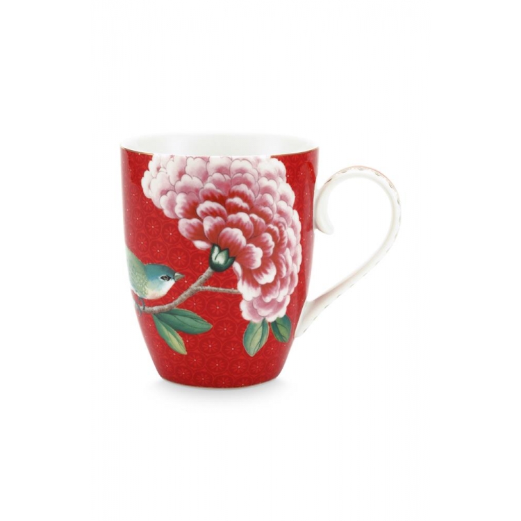 ΚΟΥΠΑ ΜΕΓΑΛΗ BLUSHING BIRDS ΚΟΚΚΙΝΗ 350ML Πορσελάνη Φ8,5x9,5