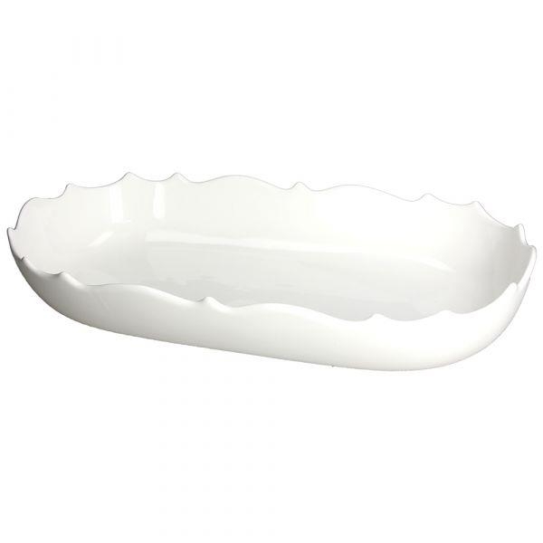 ΠΙΑΤΕΛΑ ΟΒΑΛ KALIKA BIANCO Πορσελάνη 38x19xh6.6